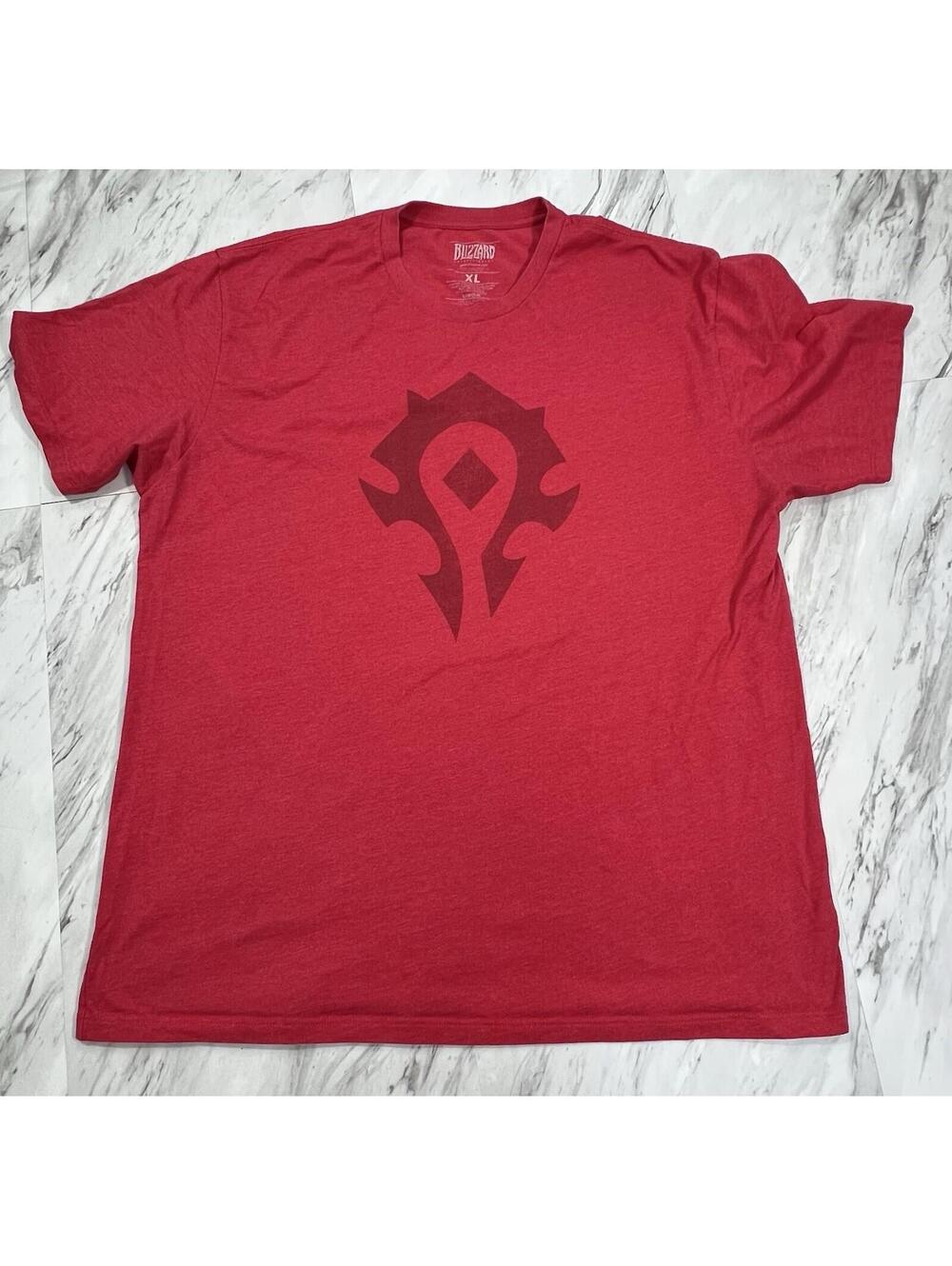 World of Warcraft Horde Logo Red Blizzard Gaming Tee XL #13
